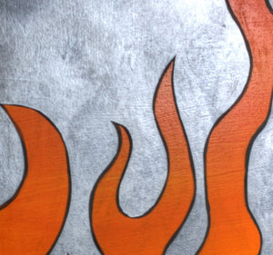 Pedimental- Faux Painted Steel With Iconic Flame Finish freeshipping - www.arteriors.net